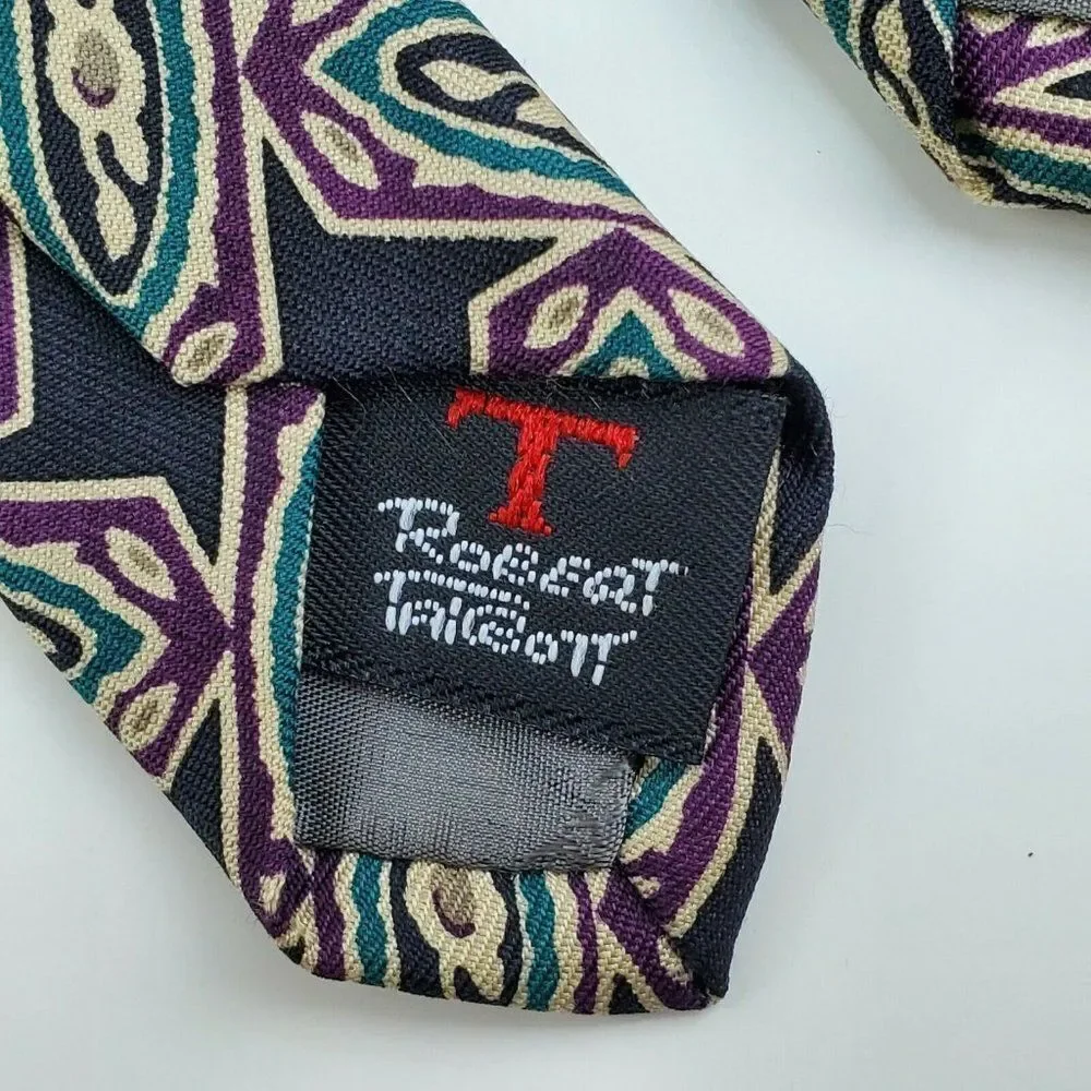 Robert Talbot Carmel Valley Black Silk Tie‎